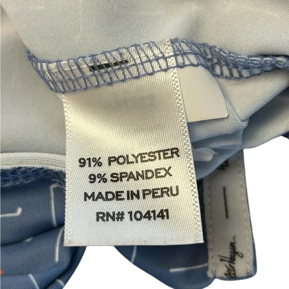 Walter Hagen Men’s Blue Patterned Performance 11 Stretch Golf Polo SZ Large EUC - Picture 7 of 14